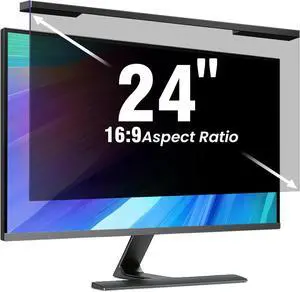 Hanging 24 Inch Computer Privacy Screen Filter, Compatible with, 23.8 Inch 16:9 Widescreen, Protect Eyes from Glare and Blue Light