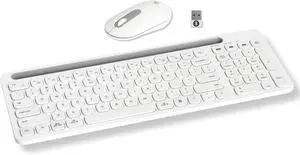 Wireless Keyboard and Mouse Set  Bluetooth & 2.4 GHz for Multi-Device Switching  Wireless Keyboard Mouse