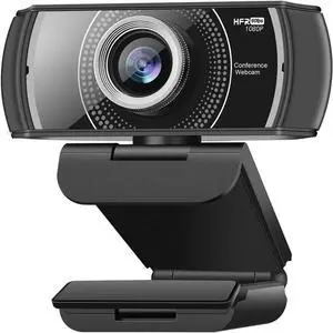 Webcam with Microphone 1080P 60FPS, Privacy Cover Web Camera for Desktop, Autofocus, Dual Noise-Cancelling Mics