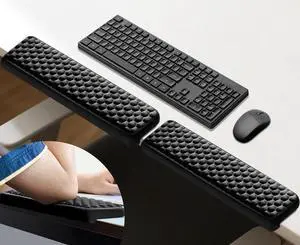 Desk Elbow Pad for Desk 2 Pack, Soft Memory Foam Elbow Support Padding with Non-Slip Base,Black