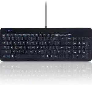PERIBOARD-220H, Wired Compact USB Keyboard with 2 Hubs - Build-in Numeric Keypad - Black (11506)