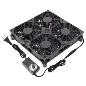 Router Laptop Cooling pad 4X 120mm Computer Fan with AC Plug Variable Speed Fan