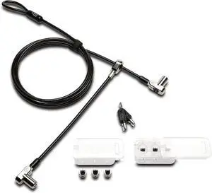 Universal 3-in-1 Keyed Cable Lock - Twin Lockheads for Laptops & Other Devices (K63380WW)