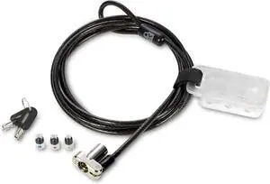 3-in-1 Keyed Laptop Locking Cable, Computer Security Keyed Lock, T-bar, Nano, Wedged-shaped (K62318WW)