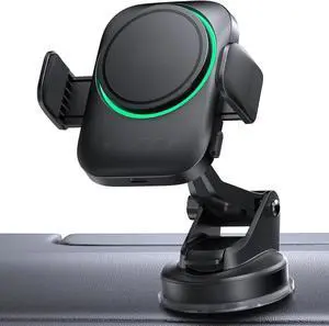 Car Phone Holder, Qi2 Certified Wireless Car Charger for Cell Phone Mount Dash360° Phone Mount Auto Clamping