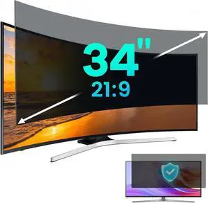34 Inch Computer Privacy Screen Filter Aspect Ratio Widescreen Monitor - Eye Protection Anti Glare Blue Light Filter
