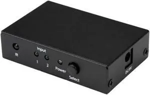 2 Port HDMI Switch - 4K 60Hz - Supports HDCP - IR - HDMI Selector - HDMI Multiport Video Switcher - HDMI Switcher