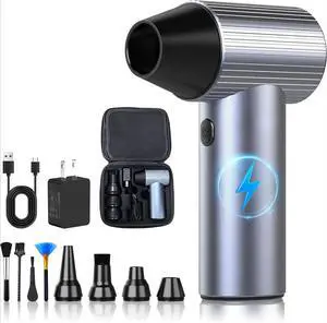 Electric Air Duster, Super Power Mini Blower with Brushless Motor, 3 Speed Mode, Lightweight Leaf Blowers
