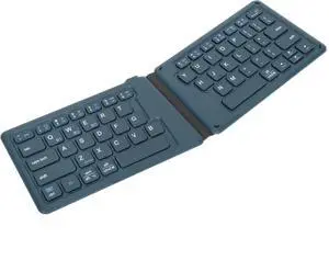 Foldable Bluetooth Keyboard, Split Travel Keyboard Wireless, Rechargeable Portable Wireless Keyboard, Blue (PKF00302US)
