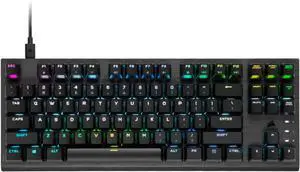 K60 RGB TKL RGB Tenkeyless Optical-Mechanical Wired Gaming Keyboard - OPX Switches - iCUE Compatible - Black