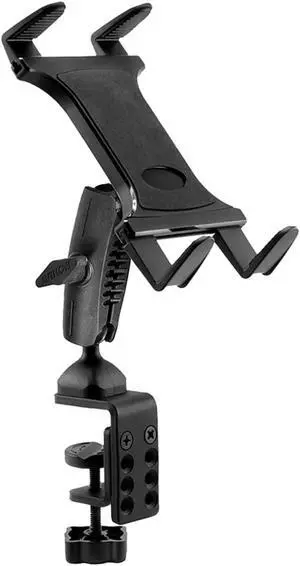 Mounts Heavy-Duty Clamp Slim-Grip Tablet Mount | Universal Tablet Fit | Solid C-Clamp | 360° Adjustable Viewing Angle