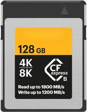 CFexpress Type B 128GB Memory Card with 1800MBps Read and 1200MBps Write (EKMCFX128GK)