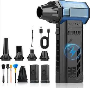 Air Duster -250000RPM Electeic Air Duster, Replaceable Batteries 2pcs,Long Life Cordless mini Blower, 3-Gear Adjustable