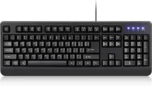 PERIBOARD-517 Wired Washable USB Keyboard, Certified with IP 65 Level, Black