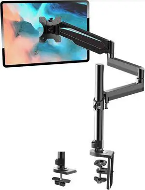 Single Monitor Desk Mount, Adjustable Gas Spring Monitor Arm for LCD PC Screen 13-32 inch, Max 17.6 LBS, Black