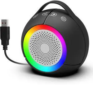 USB Computer Speakers for Desktop PC | Portable Plug-N-Play Laptop Speakers with Dynamic RGB Light, Ultra-Clear Sound, Loud Volume, Deep Bass, Touch Control, Compatible with Windows, macOS, ChromeOS