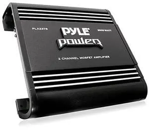 for 2 Channel Car Stereo Amplifier 2000W Dual Channel Bridgeable High Power MOSFET Audio Sound Auto Small Speaker Amp Box w Crossover Bass Boost Control Silver Plated RCA Input Output  PLA2378 Black
