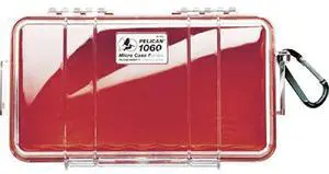 FOR-1060 Micro Case for iPhone Cell Phone Gopro Camera and More Maroon RedClear