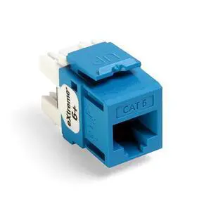 61110-OL6 eXtreme 6+ QuickPort Connector, CAT 6, Blue, 10-Pack