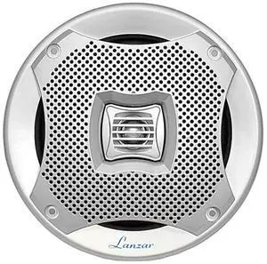 FOR Marine 2Way Speakers Water Resistant Audio Stereo Sound System with 400 Watt Power Attachable Grills and Resin Treatment for Indoor and Outdoor Use 1 Pair in AQ5CXS Silver