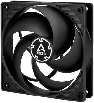 forARCTIC P12 PWM - 120 mm Case Fan with PWM Pressure-optimised Very quiet motor Computer Fan Speed: 200-1800 RPM - Black/Black