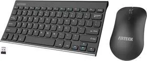 FOR Arteck 2.4G Wireless Keyboard and Mouse Combo Ultra Compact Slim Stainless Full Size Keyboard and Ergonomic Mouse for Computer/Desktop/PC/Laptop and Windows 10/8/7 Build in Rechargeable Battery