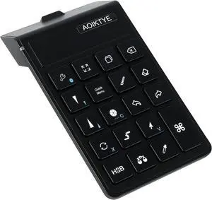 forAoiktye 2 Wireless Keyboard for Procreate Bluetooth Shortcut Drawing Keyboard for iPad Graphics Tablet. USB Charging and Long Standby Time Procreate Keyboard-5.8 x 3.8 inches (Upgraded Black)