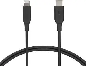 forAmazon Basics USB-C to Lightning Cable MFi Certified Apple Charger for iPhone 12 (All Models) Phone 11 Pro/11 Pro Max - Black 3-Foot