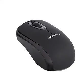 for Amazon Basics Wireless Computer Mouse with USB Nano Receiver - Black