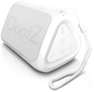 for Angle Solo Bluetooth Portable Speaker Compact Size Surprisingly Loud Volume Bass 100 Foot Wireless Range IPX5 Perfect Travel Speaker Bluetooth Speakers by Cambridge Sound Works White