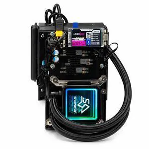 Stellapex NerdQaxe++ Hydro Rev 6.1 Bitcoin Miner, 4X BM1370 ASIC, 6TH/s SHA-256, 100W Low Power 16.5J/TH, Hydro Water Cooling, Ultra-Quiet 25dB, 2.4G WiFi Open-Source Solo Mining Machine with PSU Stellapex NerdQaxe++ Hydro Rev 6.1 Bitcoin Miner, 4X BM1370 ASIC, 6TH/s SHA-256, 100W Low Power 16.5J/TH, Hydro Water Cooling, Ultra-Quiet 25dB, 2.4G WiFi Open-Source Solo Mining Machine with PSU
