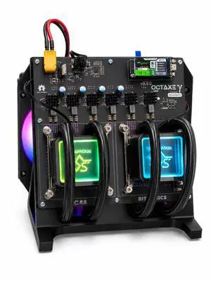 Stellapex Bitcoin Mine NerdOCTAXE 12T-13.8T Hydro Solo Miner With 8 BM1370 ASIC Chips and 4 Fans Miners Plug-and-Play 2.4G WiFi and crypto Mining Machine Open Source for BTC, BCH, BSV Miner Stellapex Bitcoin Mine NerdOCTAXE 12T-13.8T Hydro Solo Miner With 8 BM1370 ASIC Chips and 4 Fans Miners Plug-and-Play 2.4G WiFi and crypto Mining Machine Open Source for BTC, BCH, BSV Miner