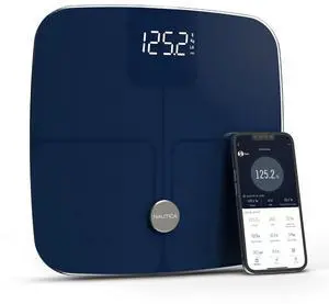 Nautica Body Tracker Plus Digital Scale for Body Weight, Bluetooth-Enabled Smart Scale with BMI, Body Fat, Muscle Mass Tracking & More