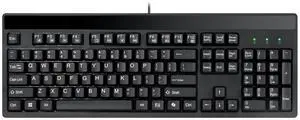 ADESSO EasyTouch 130 Full-Sized USB Wired Mechanical Keyboard with Brown Switches, Dedicated Copilot AI Hotkey, Gasket-Mounted for Quiet Typing, 2X Large Print Keycaps, and N-Key Rollover for Windows