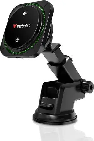 Verbatim Charge 'n Drive Qi2 Magnetic Wireless Car Charger  RGB Lighting