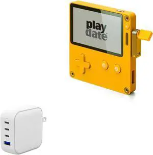 BoxWave Charger Compatible with Panic Playdate - PD miniCube (100W), 100W 3 PD Port Wall Charger International - Winter White
