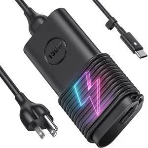 130W USB C Laptop Charger for Dell XPS 15 17 2in1 9575 9500 9510 9520 9530 9700 9710 9720 9730 Latitude 5520 5510 5420 7410 7310 7210 9410 9510 9520 Precision 5530 5550 5560 5570 5750 5760 3560 3550