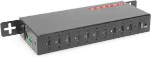Gearmo 10 Port USB Type-C Hub, 10Gbps Speed, ESD Protection, Power Supply Included