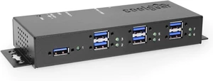 Coolgear 7 Port USB 3.1 Gen1 Hub 15KV ESD Surge Protection w/Power Adapter Coolgear 7 Port USB 3.1 Gen1 Hub 15KV ESD Surge Protection w/Power Adapter