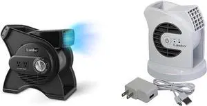 Lasko 12" 289 CFM Pivoting Utility Fan and MyCool Mini USB Desk Fan with AC Adapter and USB Cable