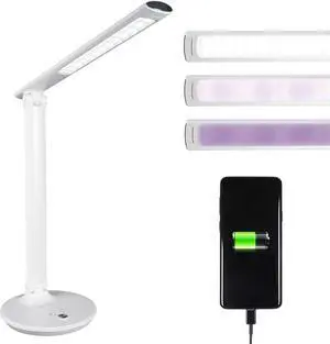 OttLite Good Housekeeping Sanitizing Light & Desk Lamp with USB Charging, LED Desk Lamp, Book & Reading Lights, Touch Activated, Flexible Neck, Stand & Desk Light for Home Office