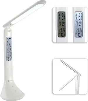 OttLite ClearSun LED Travel Task Lamp - Cordless, Digital Display & Touch Activated Controls - Desk Lamp with Rechargeable Battery - Travel-Friendly & Portable Reading Lamp