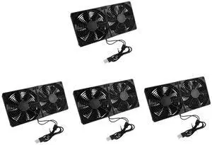 4pcs Dual Usb Cooling Fans for Computers Slim Portable Speed Small Case Fan for Efficient Heat Dissipation and Quiet
