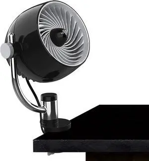 Vornado Pivot3 Clip Personal Air Circulator Fan with Multi-Surface Clip, Quiet Portable Fan for Office or Bedroom, 3 Speeds, Black