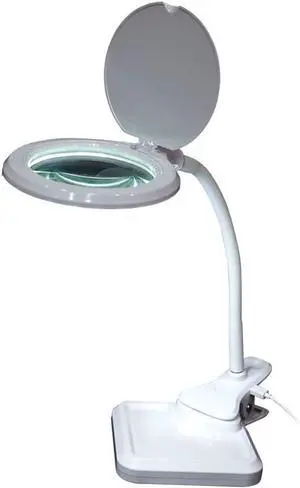 MA-1010U 2 in 1 USB Magnifying LED Lamp Warm/Cold Light Switchable 3D Magnification Lens 2.5W Low Consumption
