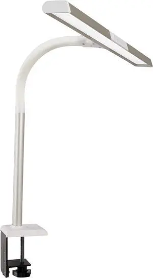 OttLite Extra Wide Area LED Clamp Lamp, Clearsun, Silver, Shipper