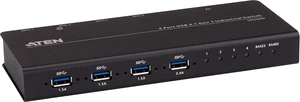 ATEN US3344I 4 x 4 USB 3.2 Gen 1 Industrial Hub Switch, Includes Mounting Kit, Remote Port Selector and Terminal Block Adapter Set ATEN US3344I 4 x 4 USB 3.2 Gen 1 Industrial Hub Switch, Includes Mounting Kit, Remote Port Selector and Terminal Block Adapter Set