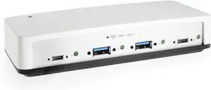 Coolgear 4 Port USB 3.2 Gen 2 Type-C Hub, 10Gbps Speeds, Screw Locking Ports, Status LEDs, AC Power Adapter Included
