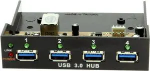 USBGear Internal Bay USB 3.0 4-Port VIA USB 3.0 SuperSpeed Chip Hub with LED USBGear Internal Bay USB 3.0 4-Port VIA USB 3.0 SuperSpeed Chip Hub with LED