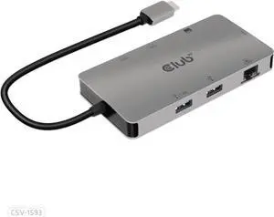 Club 3D USB 3.2 GEN1 USB 3.2 Gen1 Type-C 8-in-1 Hub PD Charging
